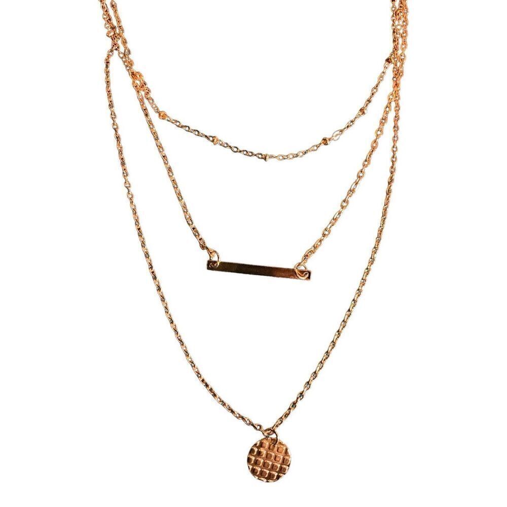 Modern 3 Layer Necklace - Picture 4 of 9
